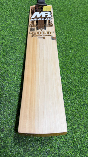 MB MALIK GOLD PLATINUM English Willow Cricket Bat-8 Grains -1243g