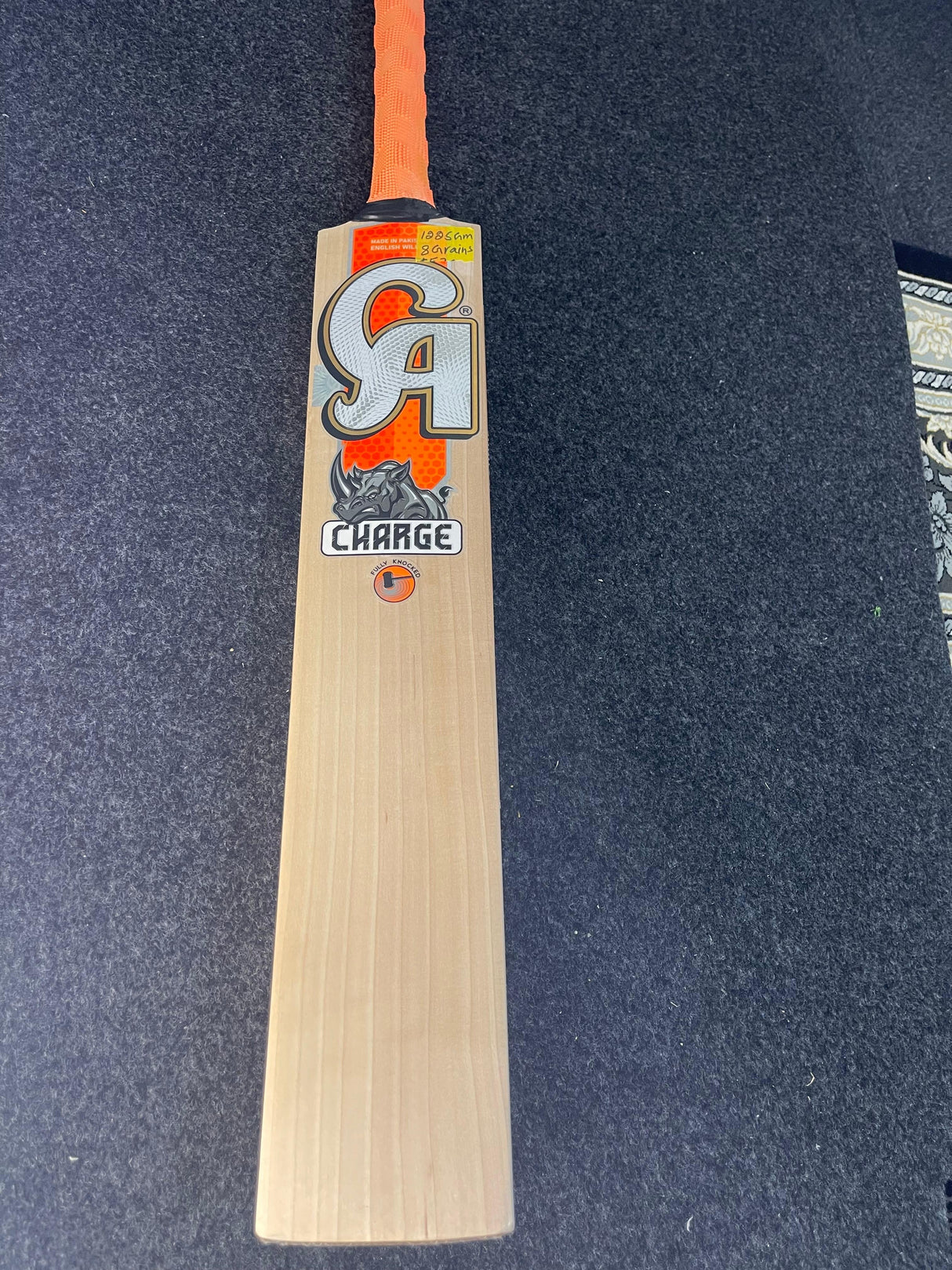 CA CHARGE English Willow Cricket Bat - 8 Grains-1225g - 2.7 lb