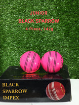 Black Sparrow- Junior cricket leather ball-4 Piece- 142g-Pack of 6