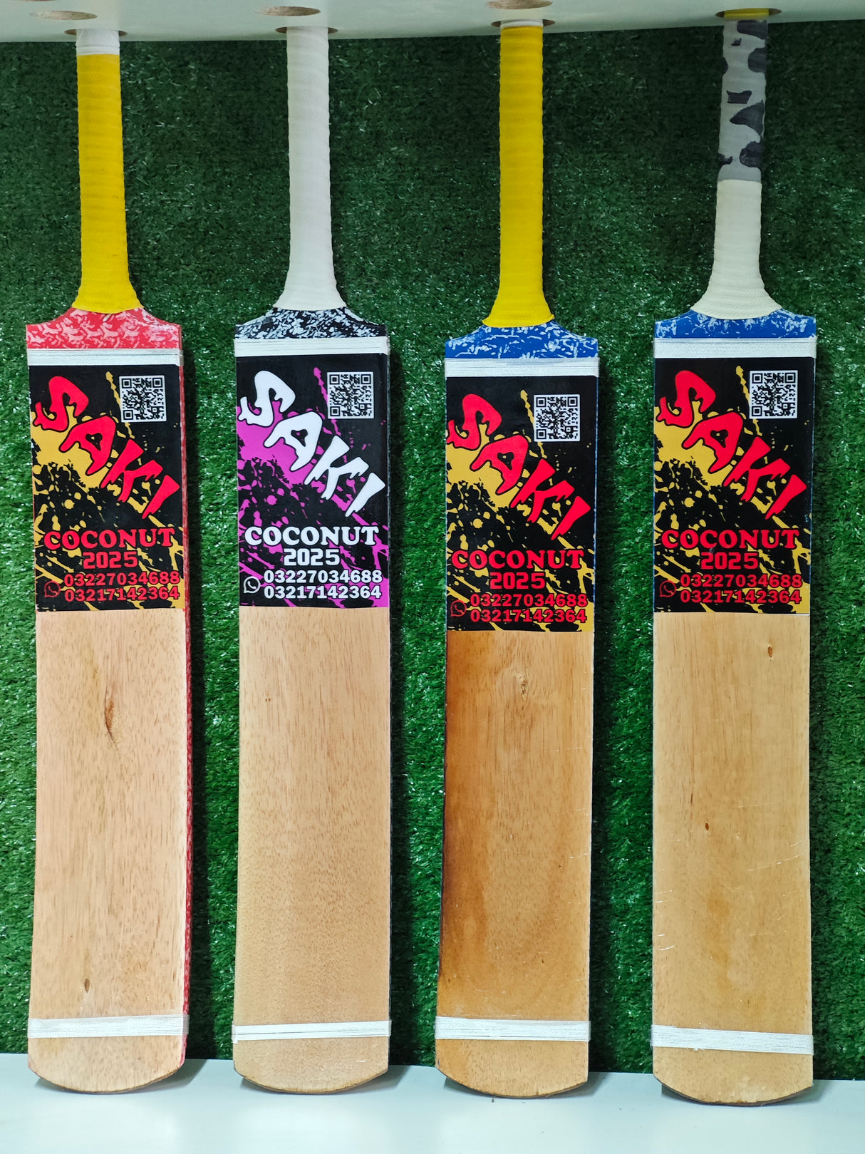 SAKI tape-ball Soft Tennis cricket bat-Coconut Willow