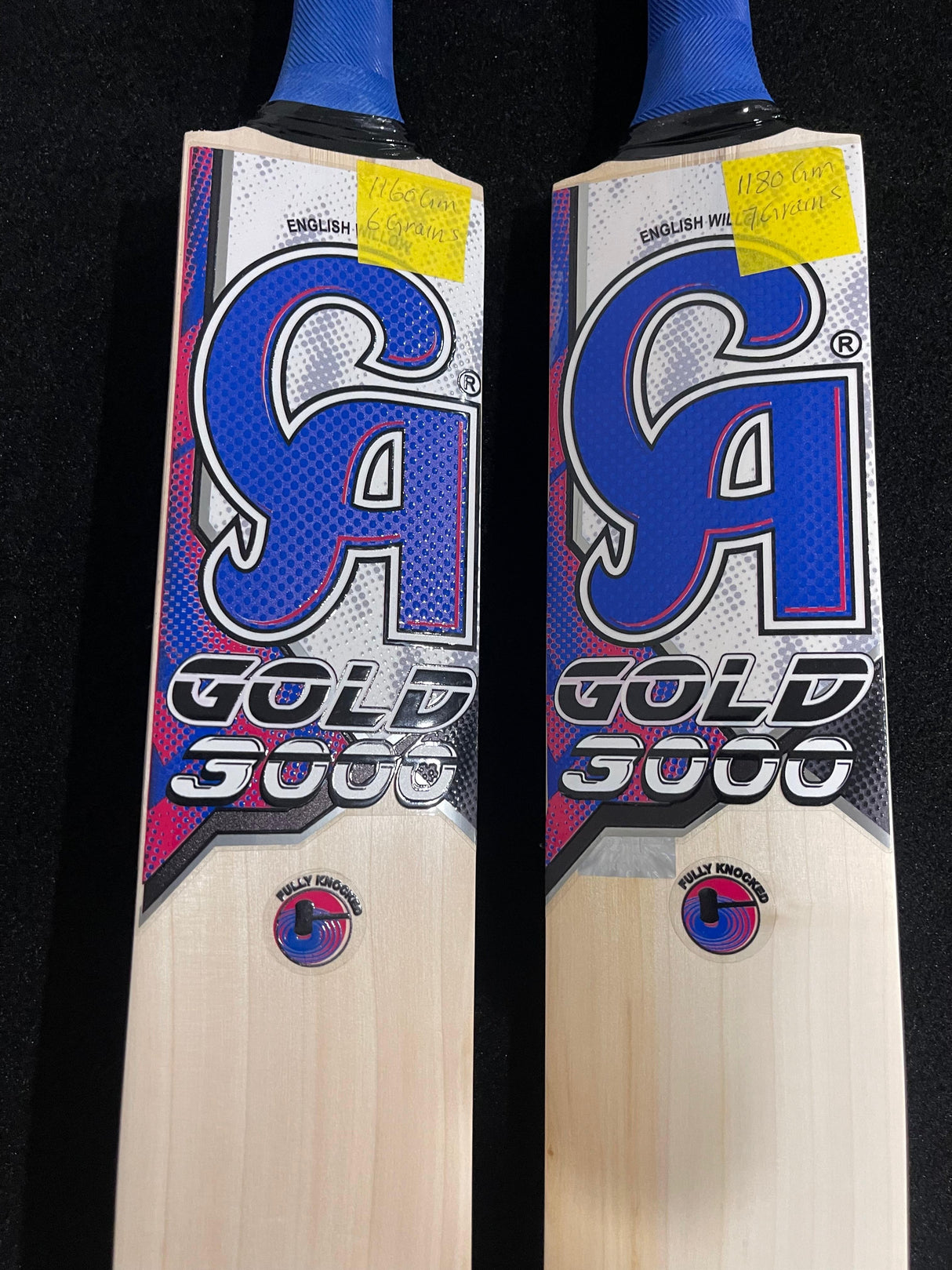 CA Gold 3000 English Willow Cricket bat | 1180g 7 grains & 1160g 6 Grains - 2.7 lb