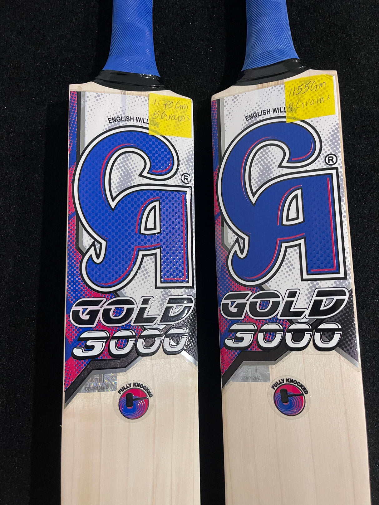 CA Gold 3000 English Willow Cricket bat | 1175g 5 grains & 1155g 7 Grains - 2.7 lb