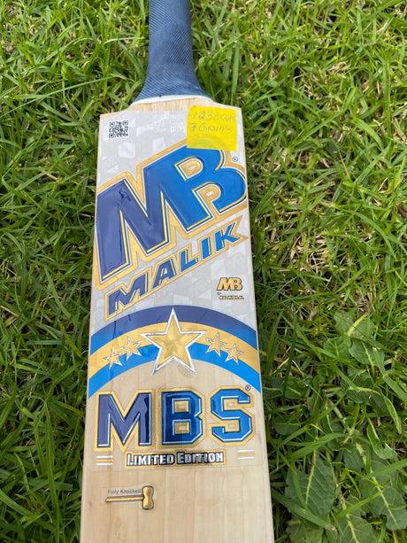 Malik MBS Limited Edition Grade 2 English Willow Cricket Bat | 1230g 7 Grains