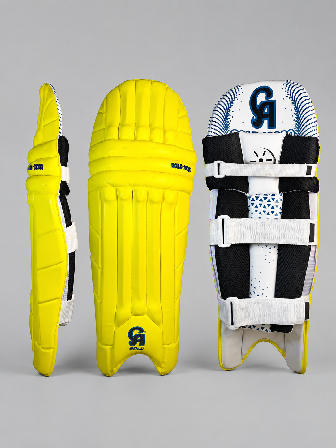 CA GOLD 10000 Cricket batting Pads/Leg Guards-Yellow-RH/LH-Senior