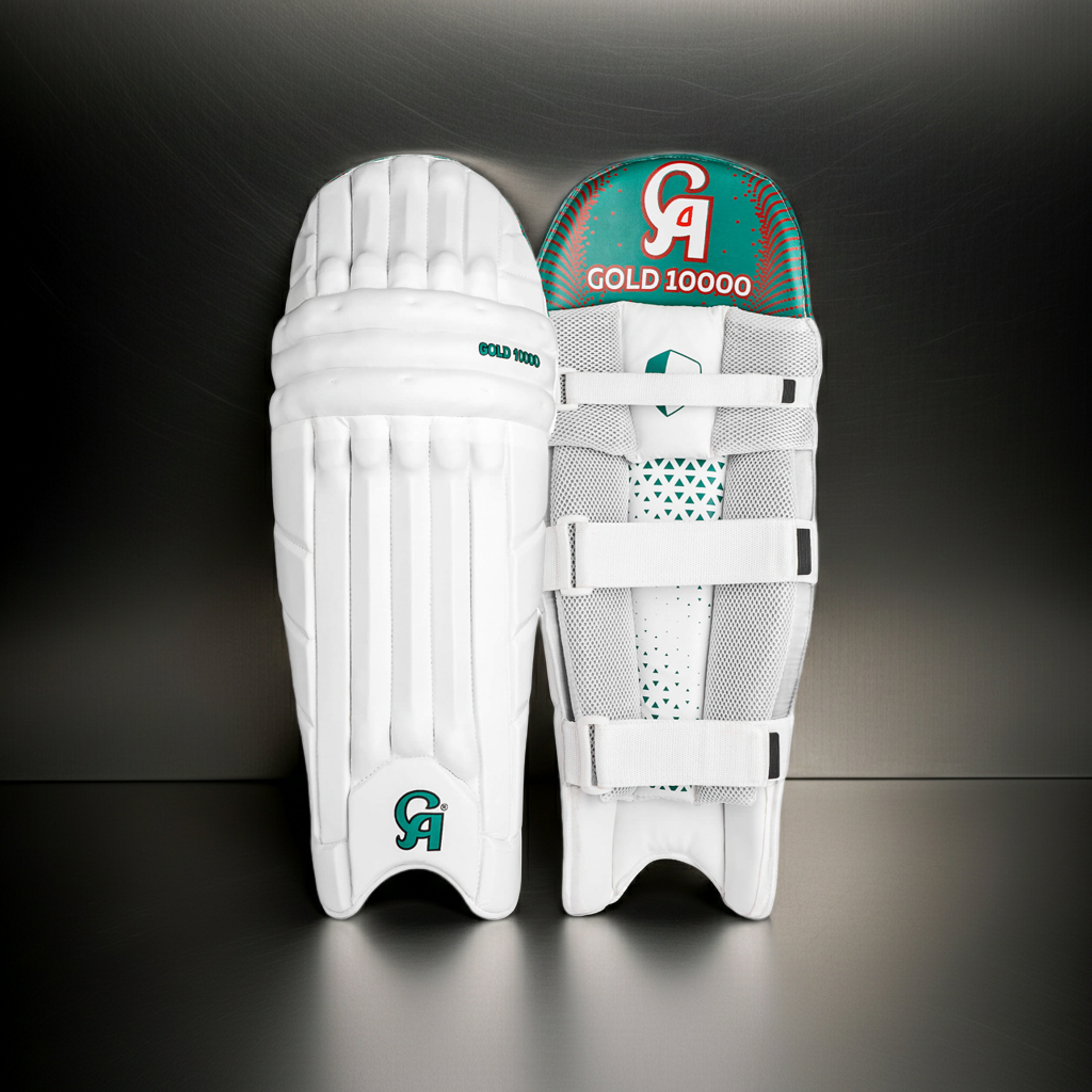 CA GOLD 10000 Cricket batting Pads/Leg Guards-White