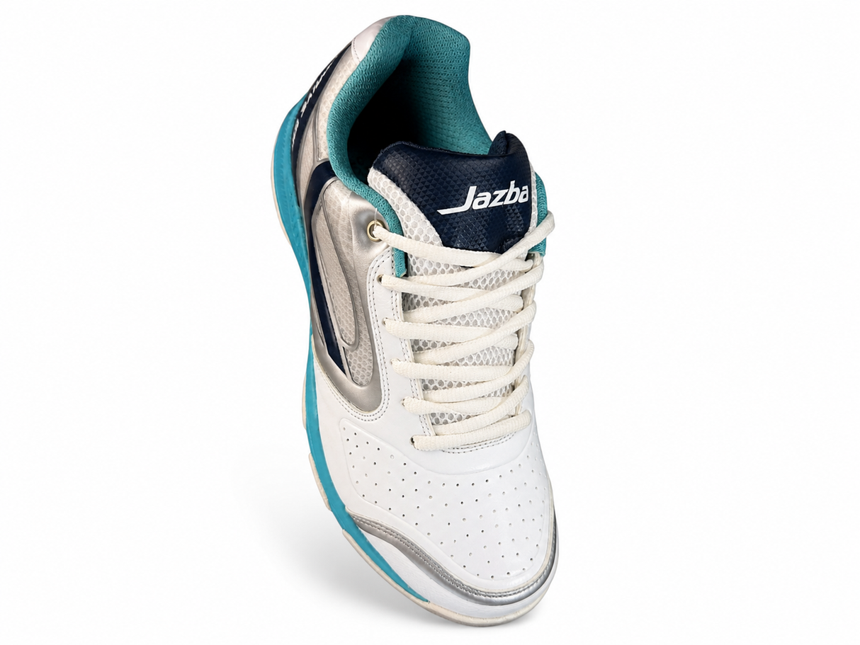 JAZBA SKYDRIVE 101 Men Cricket Shoes | White Teal