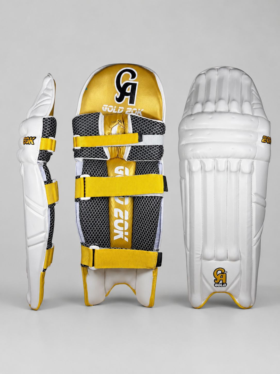 CA GOLD 20K Cricket batting Pads | White