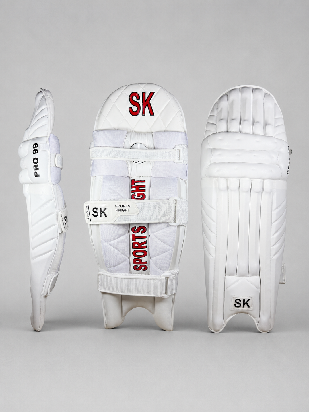 SK Cricket Batting Pads | White | Senior