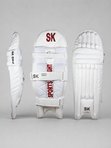 SK Cricket Batting Pads | White | Senior
