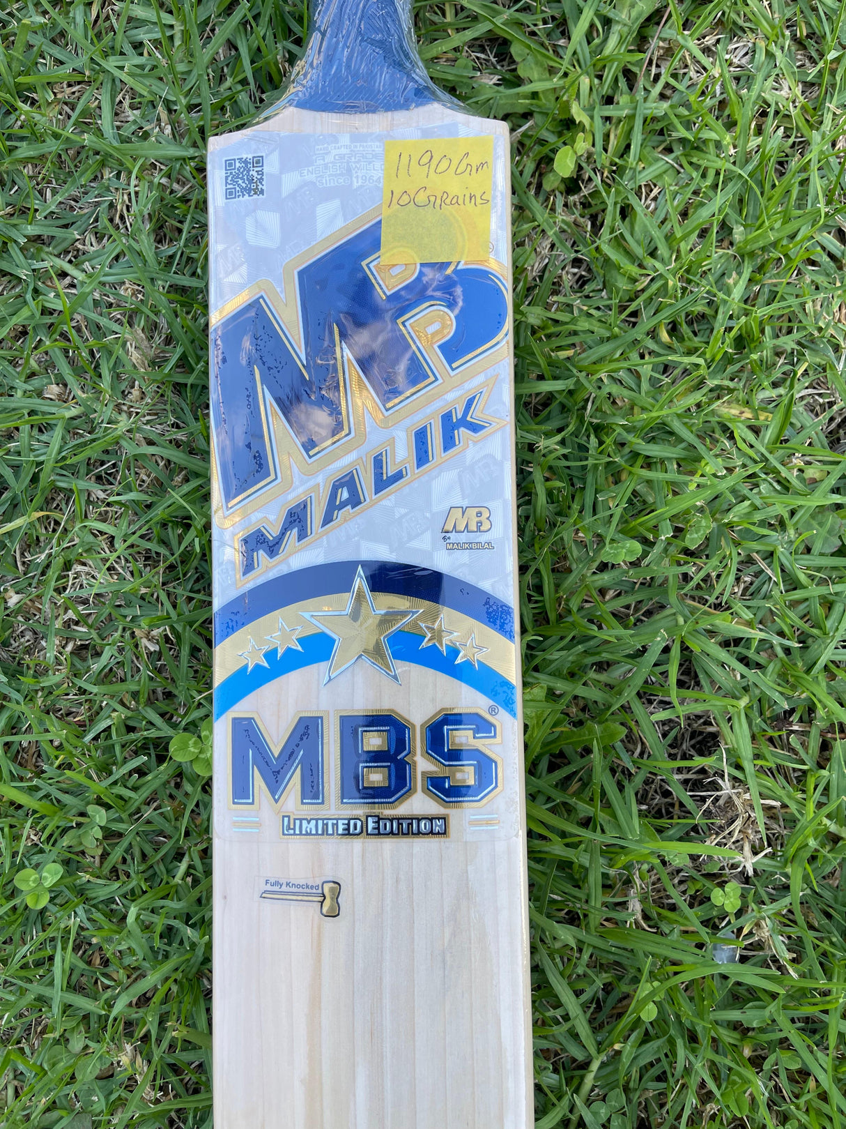 MB MALIK MBS LIMITED EDITION ENGLISH WILLOW CRICKET BAT-SH- Grains-1190g