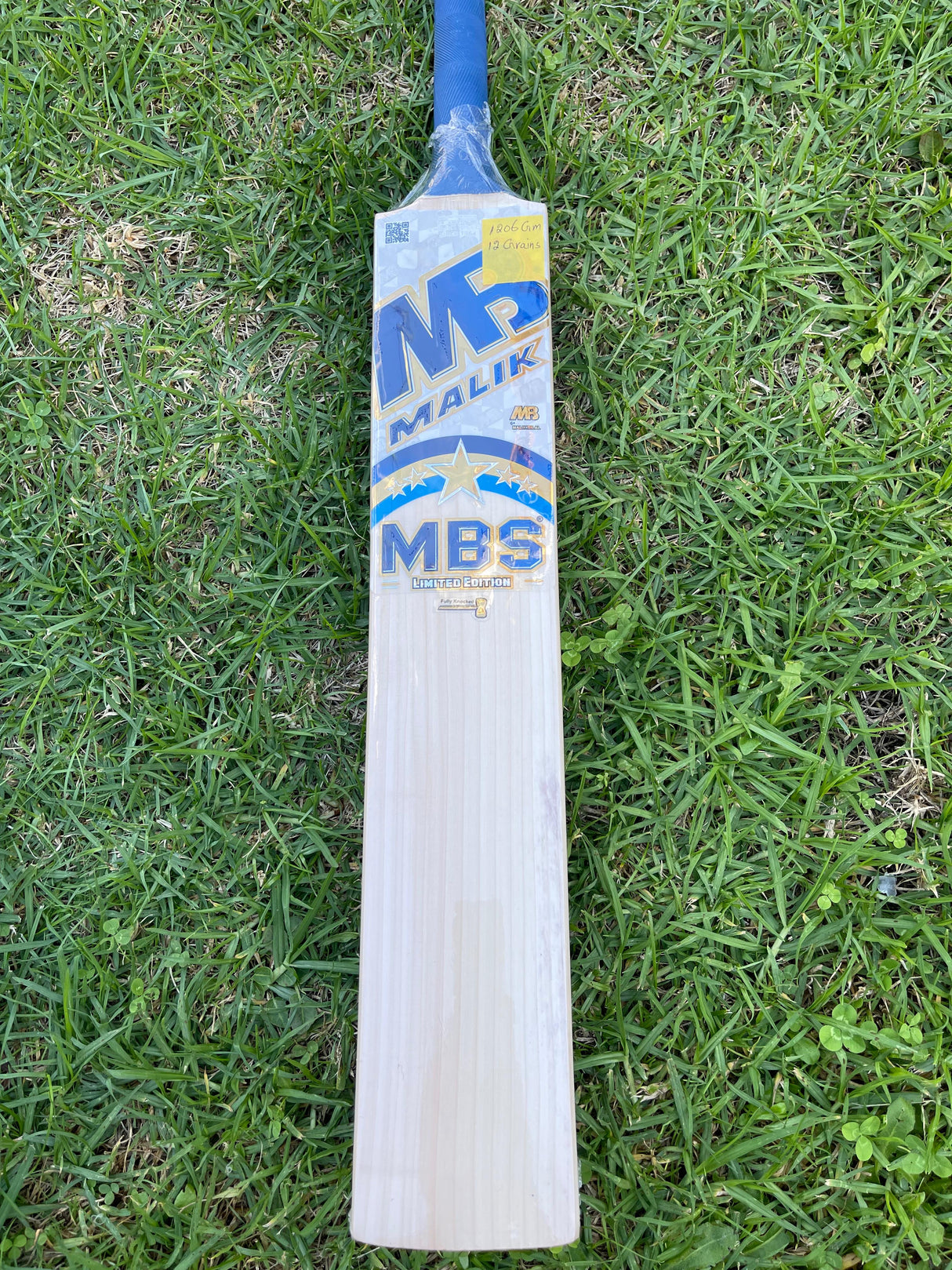 MB MALIK MBS LIMITED EDITION ENGLISH WILLOW CRICKET BAT-SH- 12 Grains-1206g