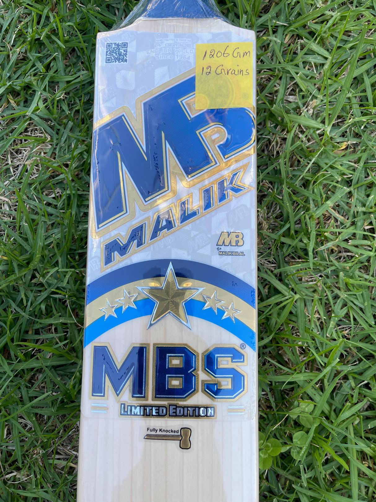 MB MALIK MBS LIMITED EDITION ENGLISH WILLOW CRICKET BAT-SH- 12 Grains-1206g