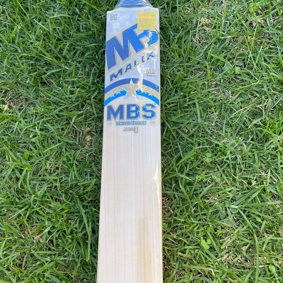 MB MALIK MBS Limited Edition English Cricket Bat-SH- 8Grains-1198g ...