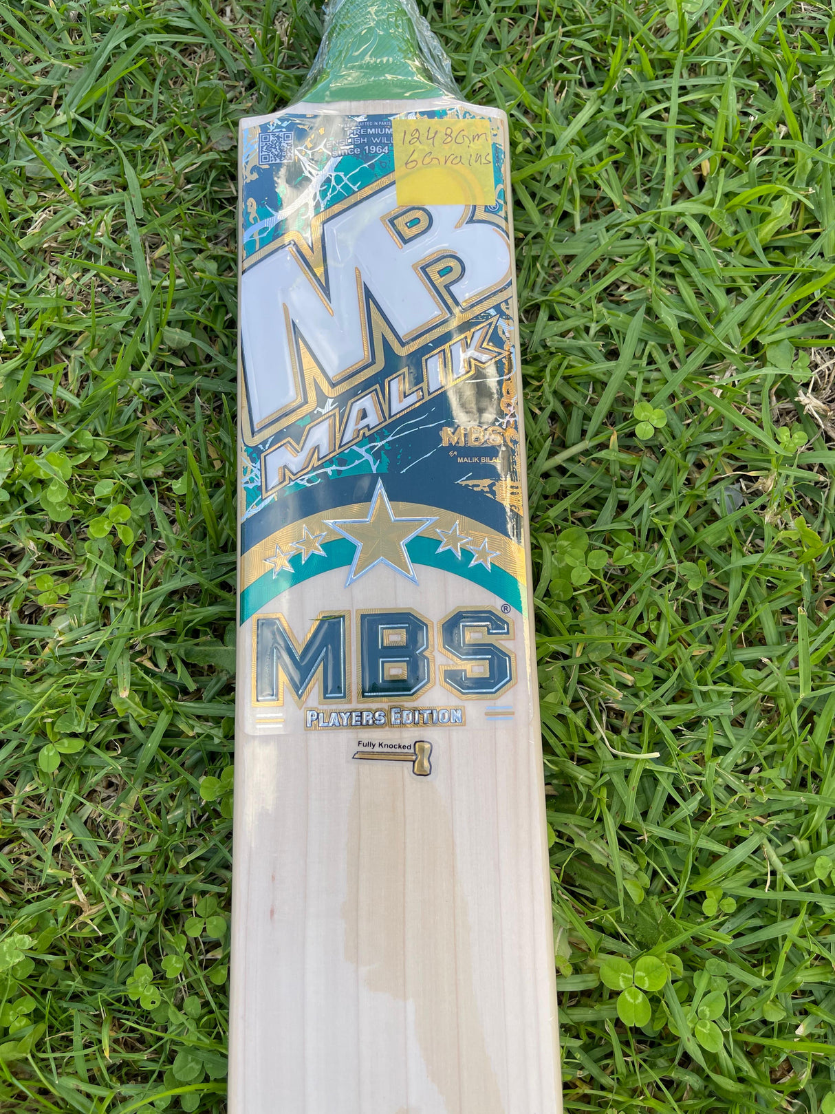 MB MALIK PLAYERS EDITION ENGLISH WILLOW CRICKET BAT -1248g-6 Grains