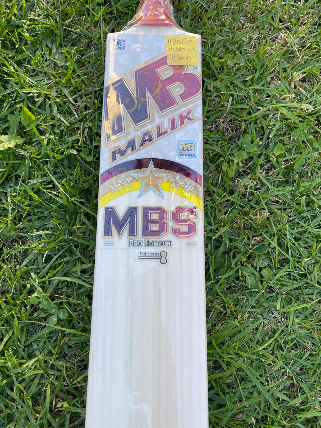MALIK MBS PRO EDITION ENGLISH WILLOW CRICKET BAT-7 GRAINS-1216g