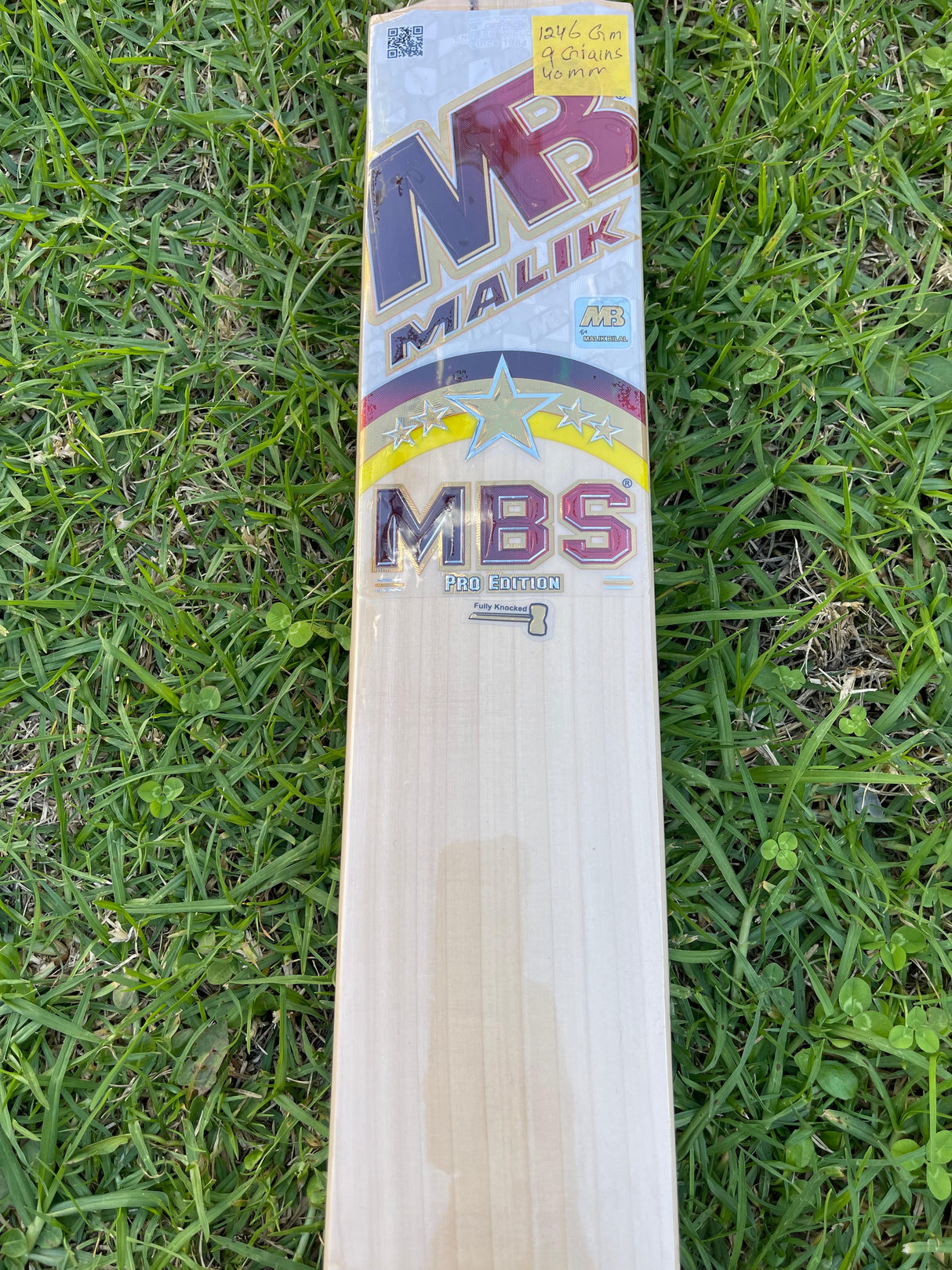 MALIK MBS PRO EDITION ENGLISH WILLOW CRICKET BAT-9 GRAINS-1246g