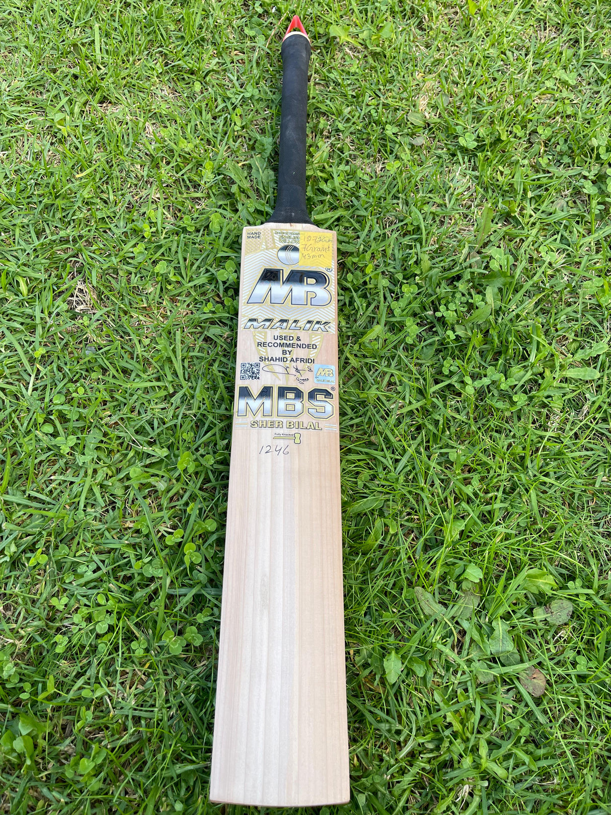 MBS SHER BILAL English Willow Cricket bat-7 GRAINS-1272g