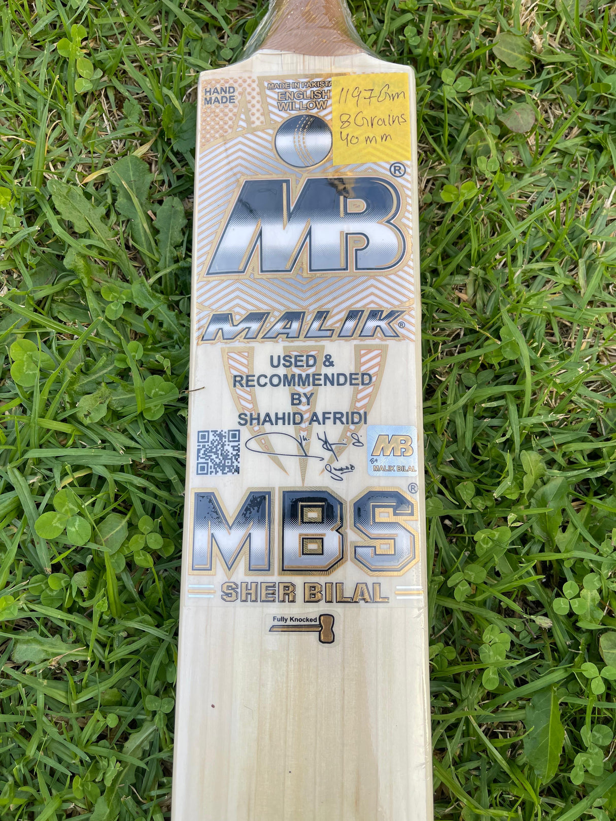 MBS SHER BILAL  English Willow Cricket bat-8 Grains-1197g