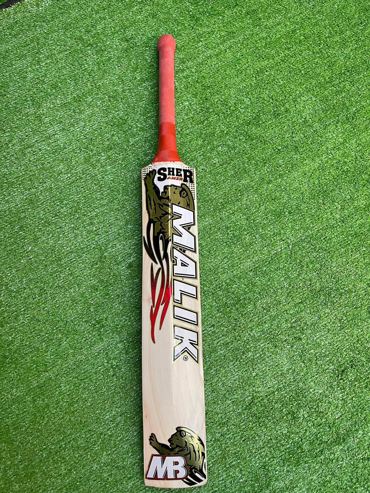 MB MALIK SHER AMIN English Willow Cricket bat-1242g-7 Grains