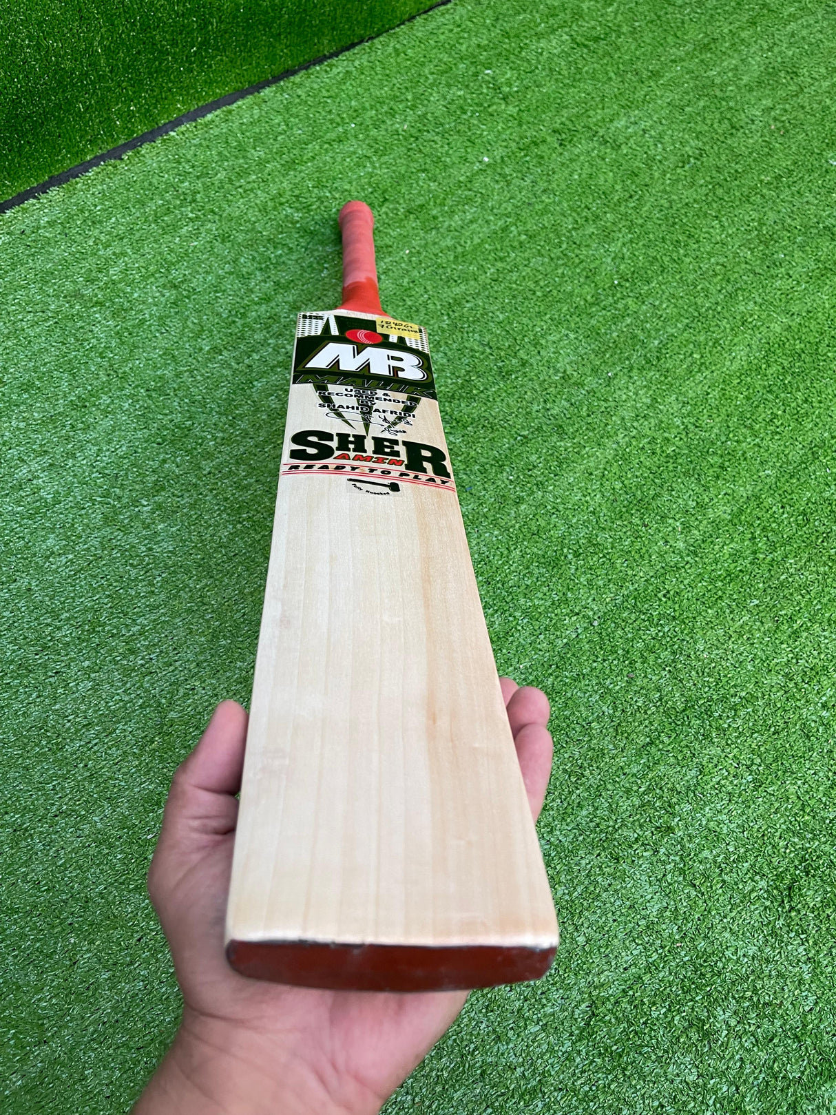 MB MALIK SHER AMIN English Willow Cricket bat-1242g-7 Grains