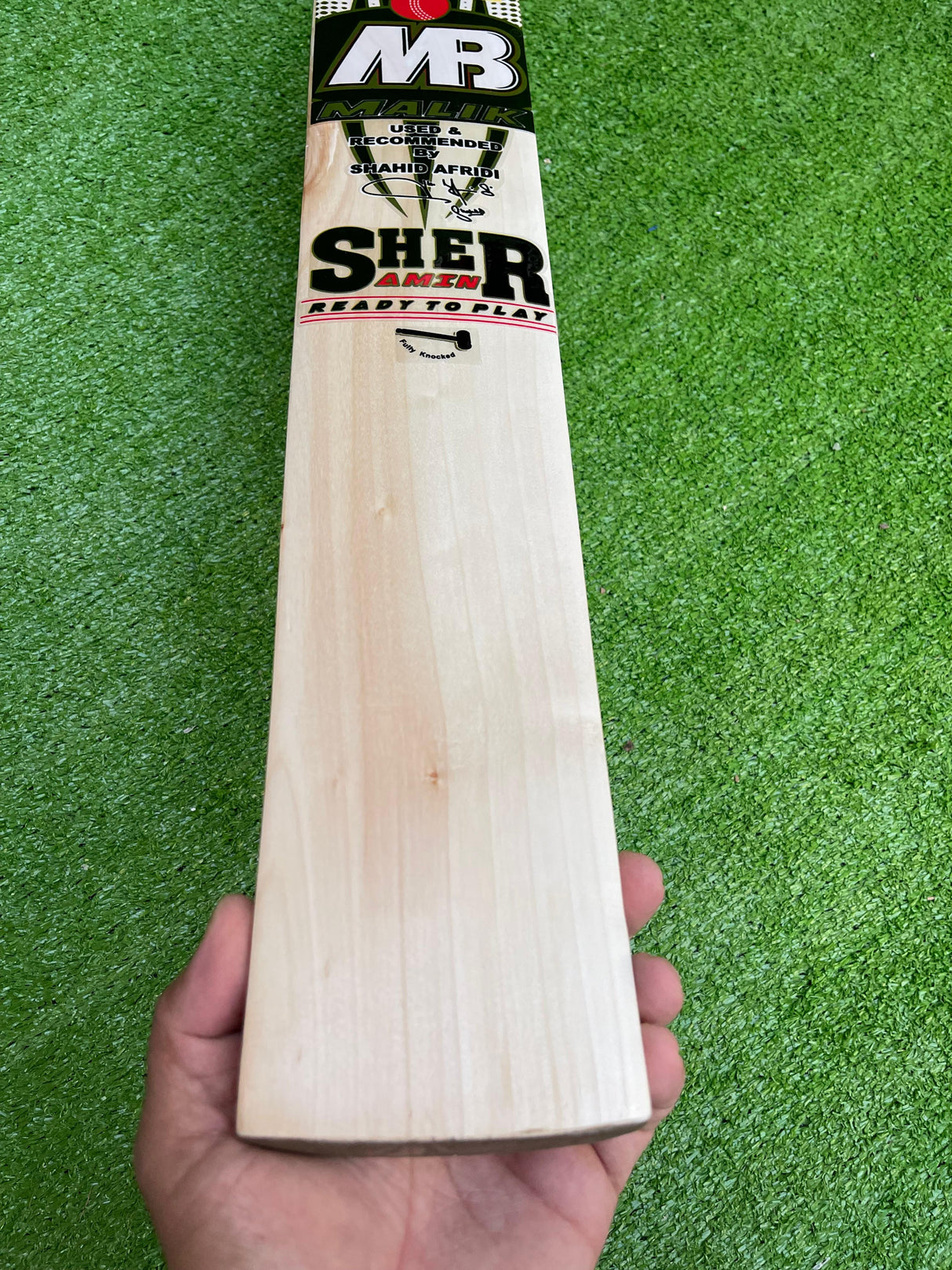 MB MALIK SHER AMIN English Willow Cricket bat-1241g-8 Grains