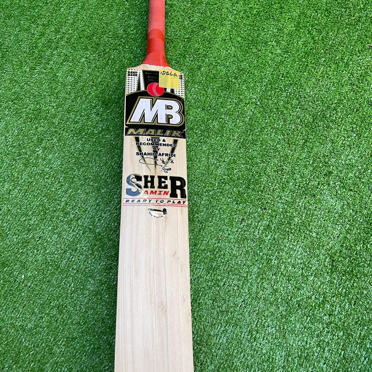 MB MALIK SHER AMIN ENGLISH WILLOW CRICKET BAT-1226g – Sports knight