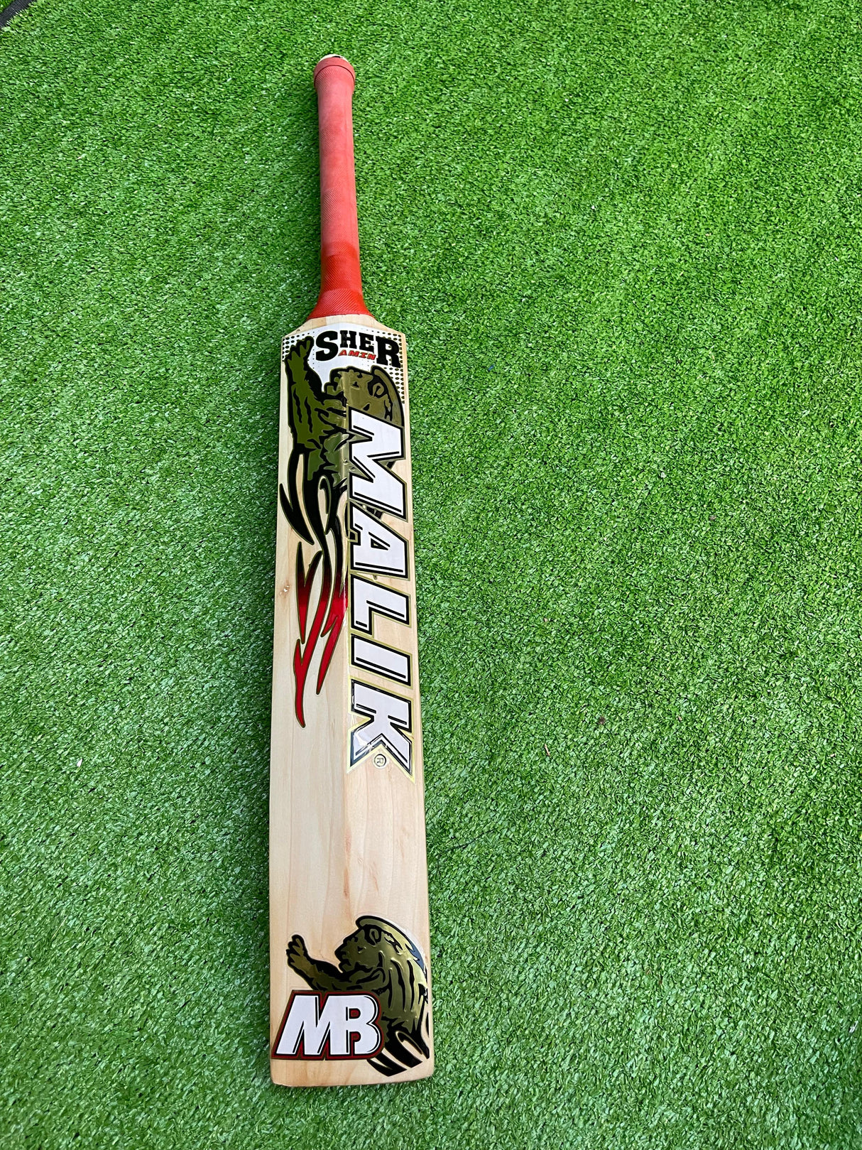 MB MALIK SHER AMIN English Willow Cricket bat-1241g-8 Grains
