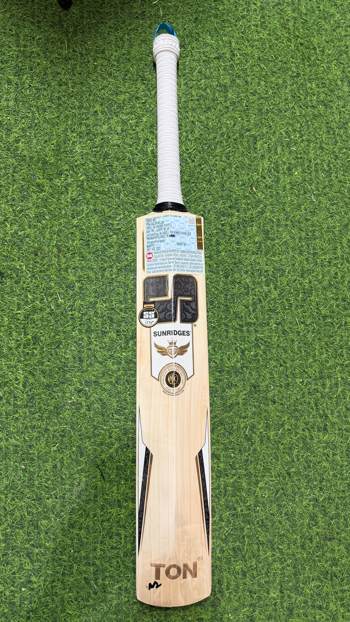 SS Smacker Players English willow Cricket Bat - 9 Grains - 1175g