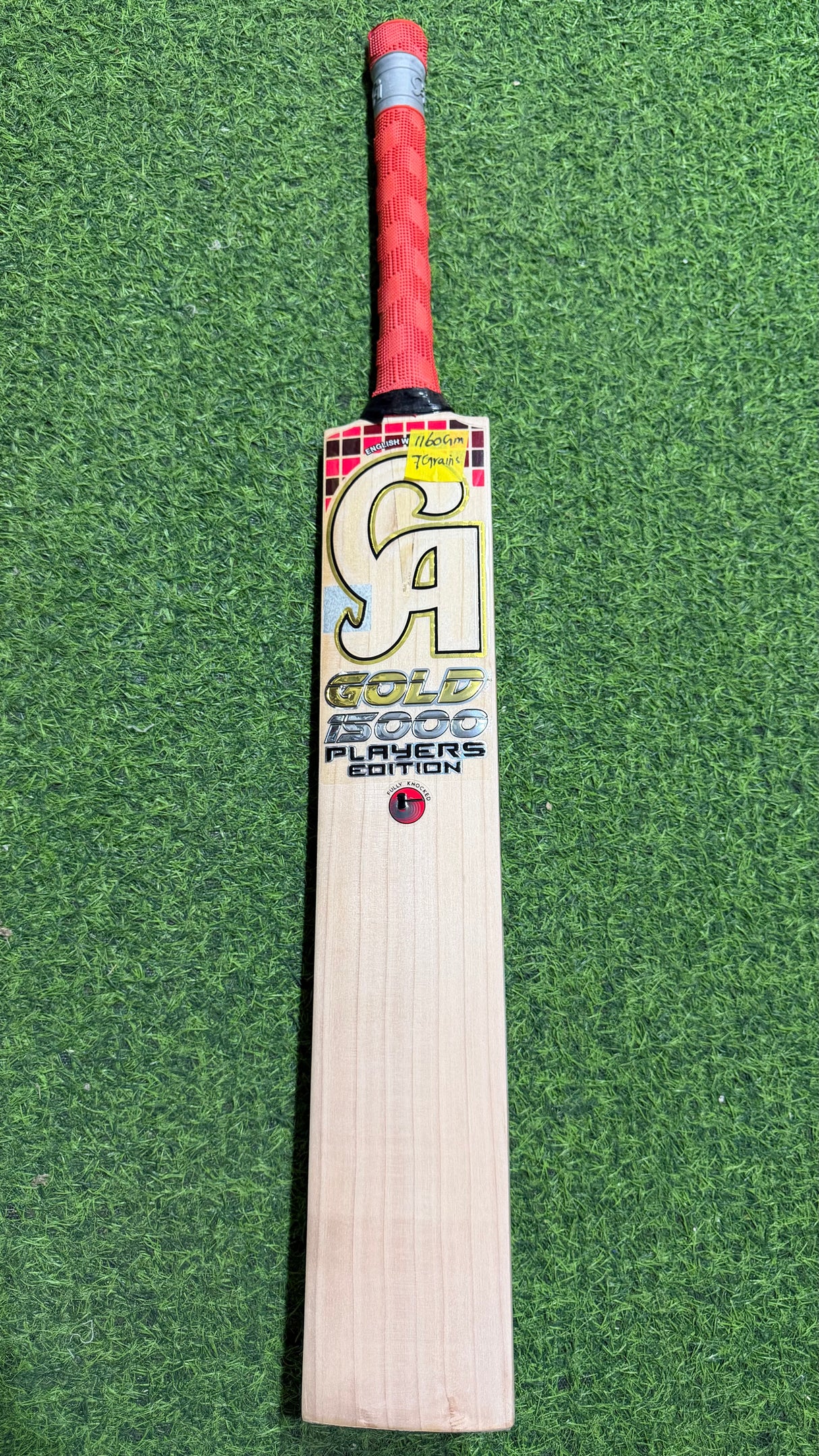 CA Gold 15000 Players Edition-Grade 1 English Willow Bat 1160g - 7 Grains
