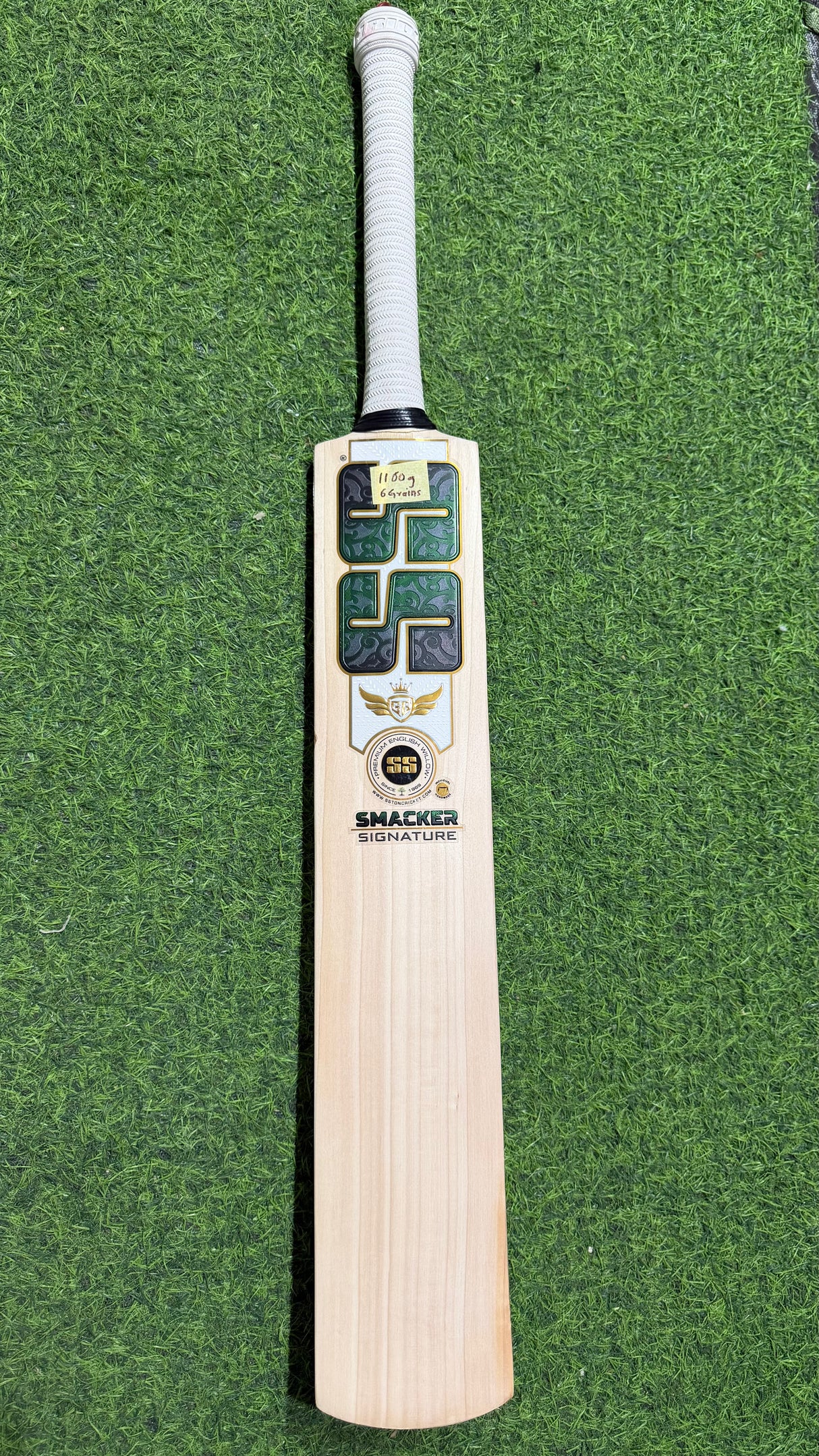 SS Smacker Signature Premium English willow Cricket Bat - 6 Grains - 1160g