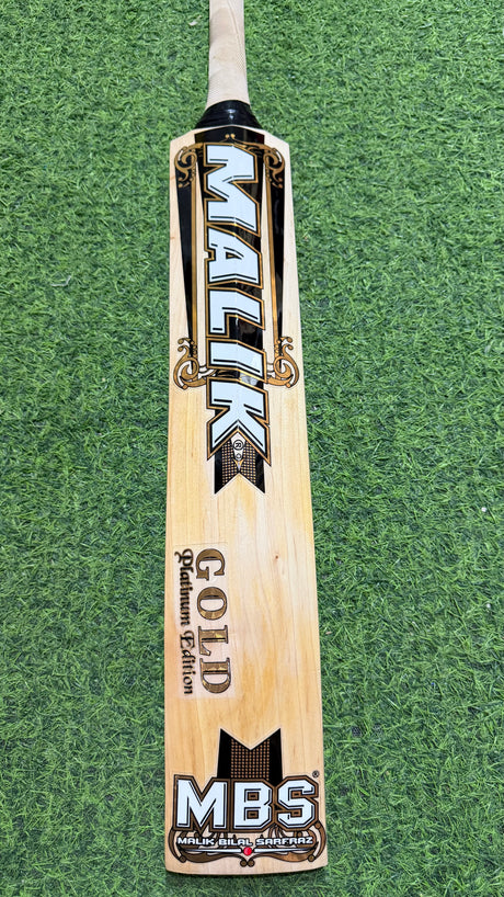 MALIK Gold Platinum-Grade 1 English Willow Cricket Bat-9 Grains -1252 g
