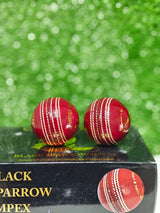 Black Sparrow- Junior cricket leather ball-2 Piece- 135g-Pack of 6-RED