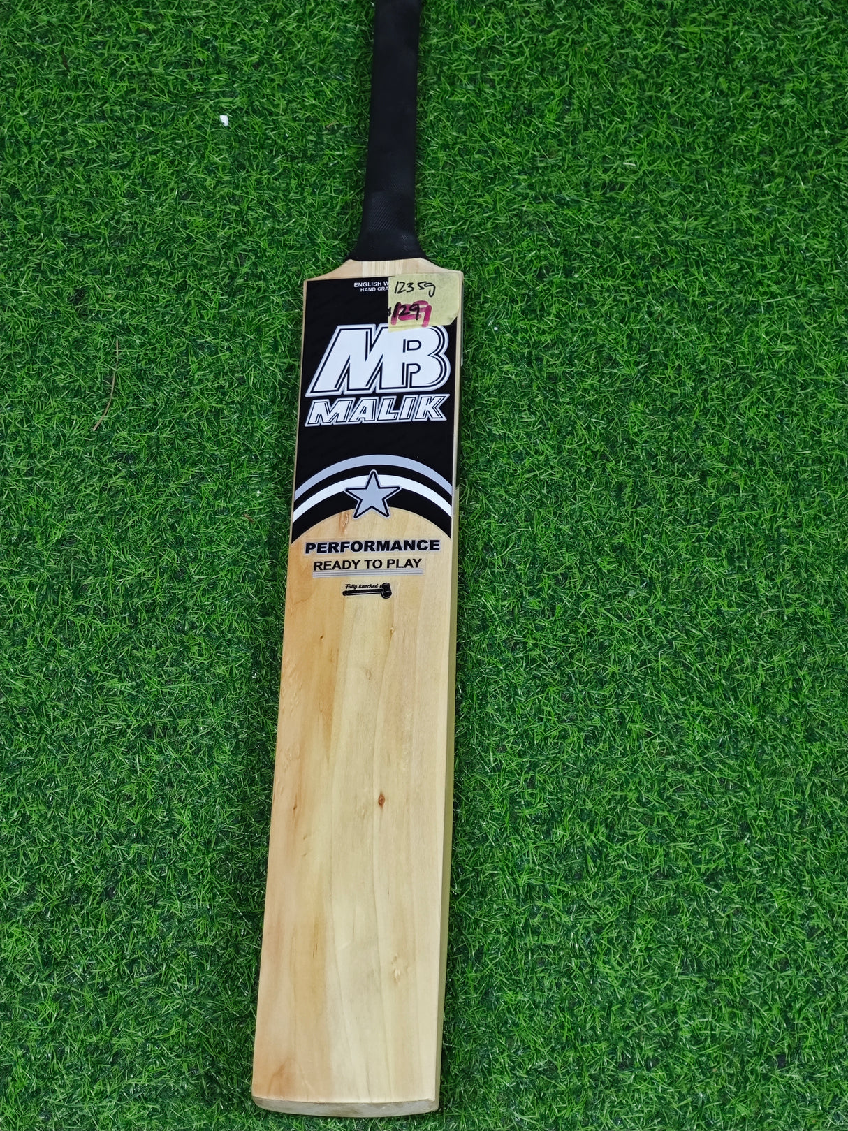 MB MALIK PERFORMANCE ENGLISH WILLOW CRICKET BAT-1235g-4 Grains