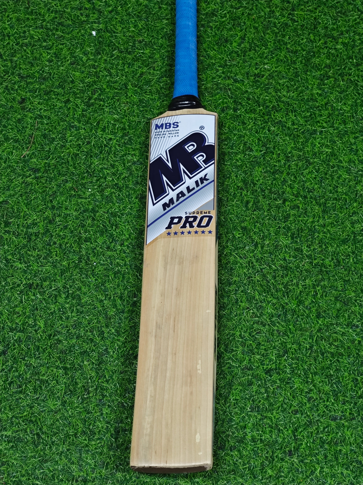 MB MALIK SUPREME PRO ENGLISH WILLOW CRICKET BAT-1215g-8 GRAINS