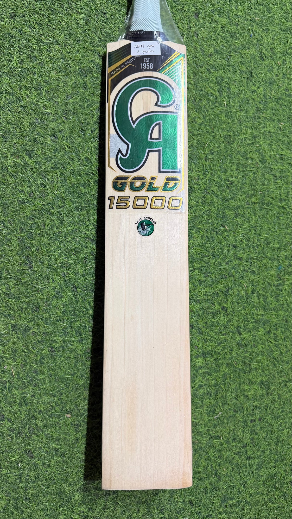 CA Gold 15000 Grade 1 English Willow Bat 1245g - 6 Grains