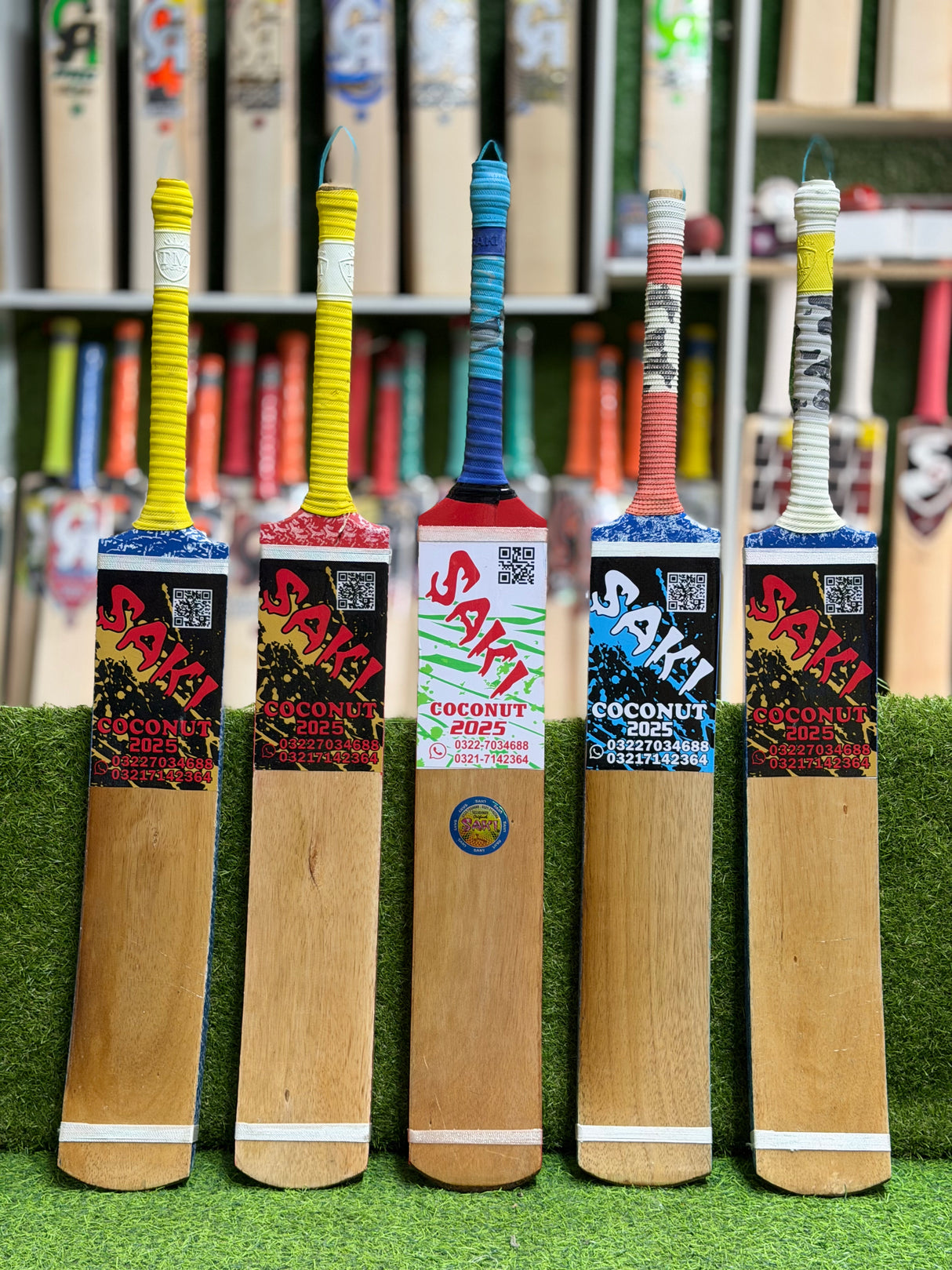 SAKI tape-ball Soft Tennis cricket bat-Coconut Willow