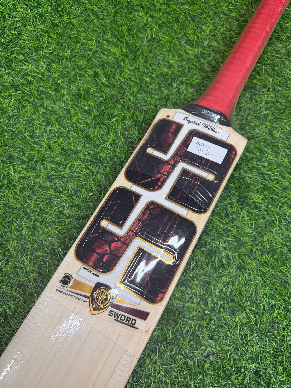 SS Sword English willow Cricket Bat - 6 Grains 1180g - 2.7lb-SH