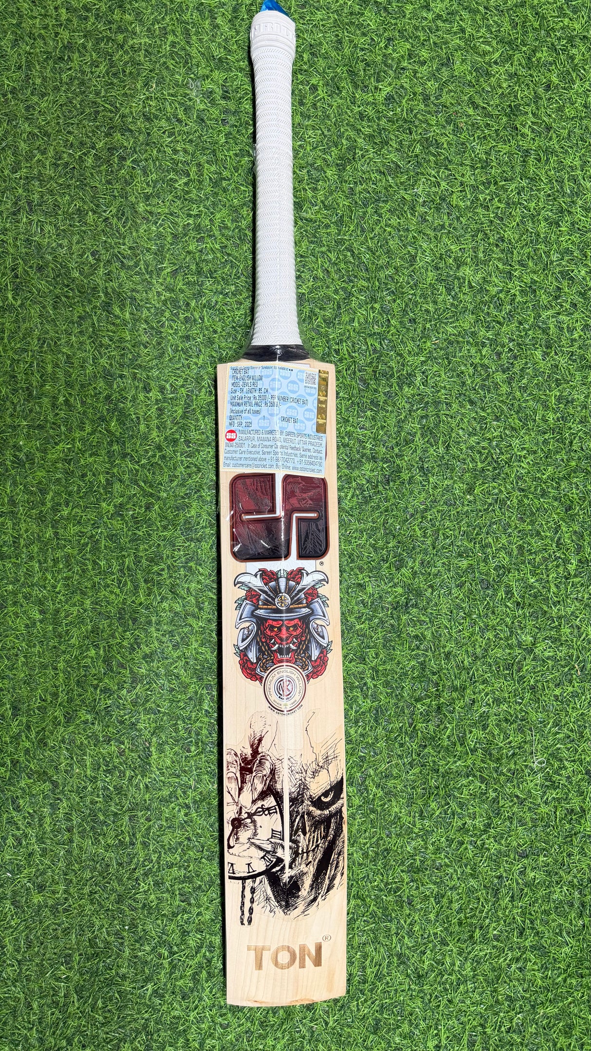 SS DEVILS Premium English willow Cricket Bat - 12+ Grains - 1215G