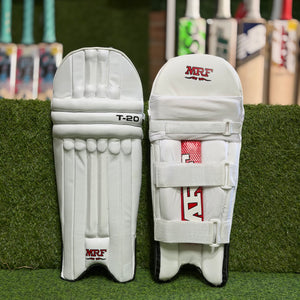 MRF T-20 Cricket Batting Pads - Junior-White