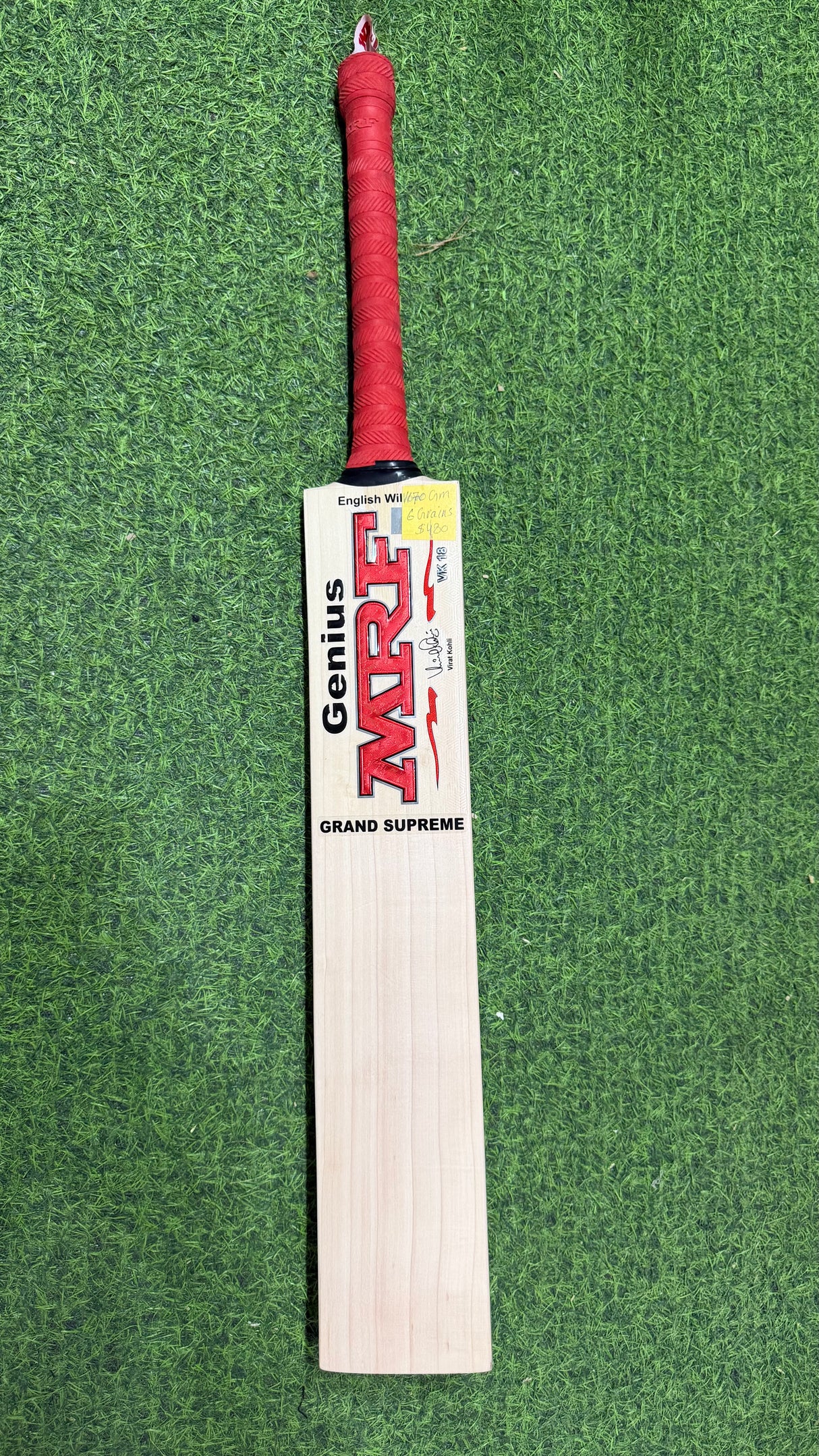 MRF Genius Grand Supreme Edition-Grade-1 English Willow Cricket Bat - 6 Grains / 1170g