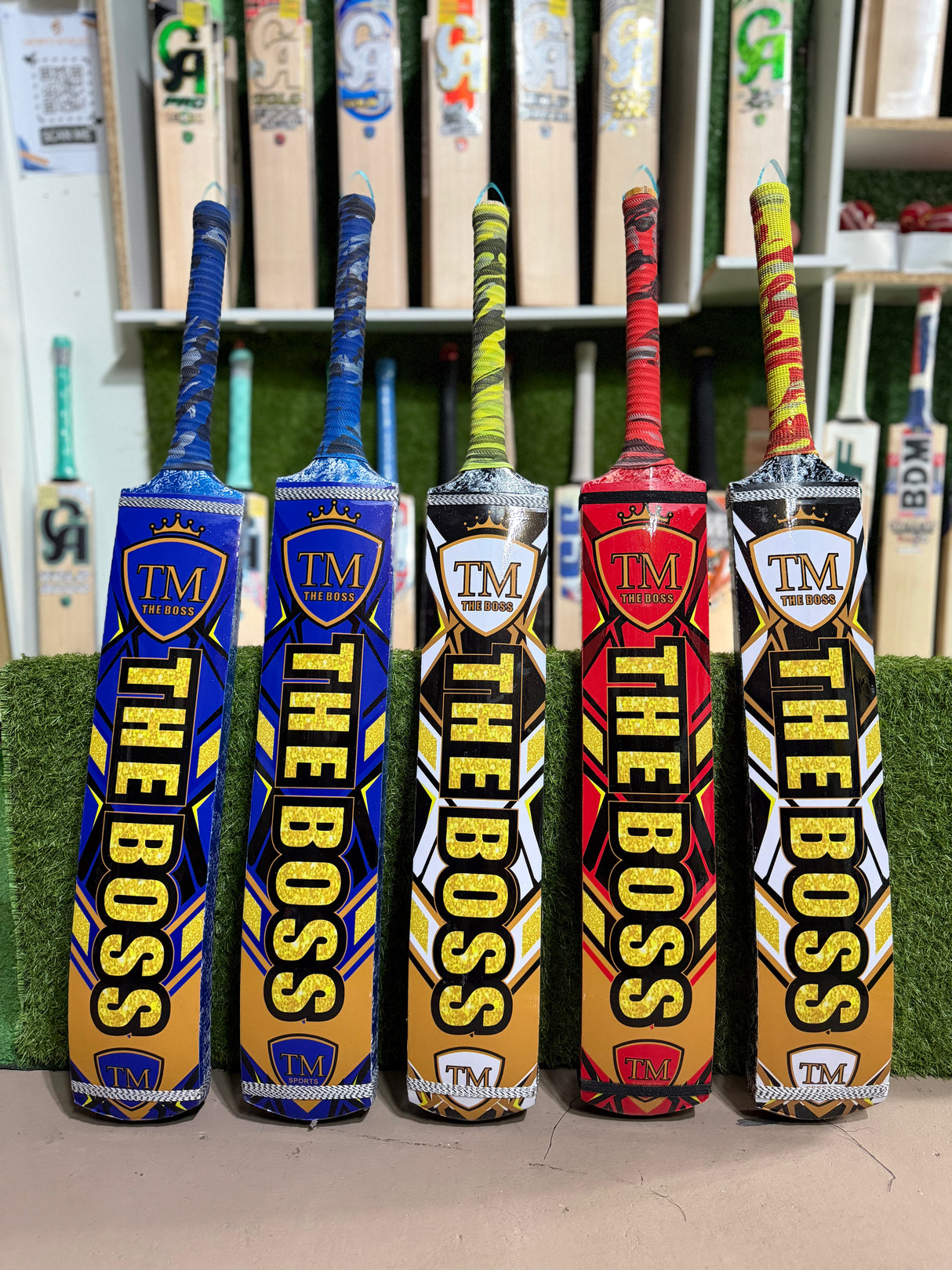 TM The Boss Tape-ball Soft Tennis cricket bat-Coconut Willow Grade 1