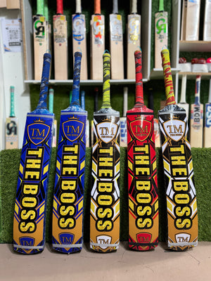 TM The Boss Tape-ball Soft Tennis cricket bat-Coconut Willow Grade 1