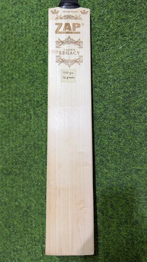 ZAP Crown Lagacy Premium English willow Cricket Bat - 12 Grains - 1115g