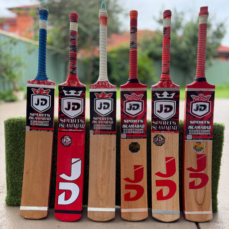 JD Tape Ball / Soft Tennis Cricket Bat-Coconut Willow Grade 1 ( Red )