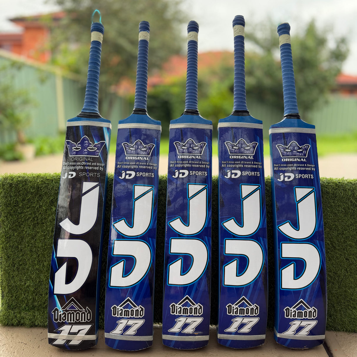 JD Tape Ball / Soft Tennis Cricket Bat-Coconut Willow Grade 1 ( Blue )