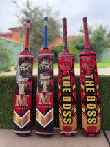 TM Tape-ball Soft Tennis cricket bat-Coconut Willow Grade 1 ( Red )