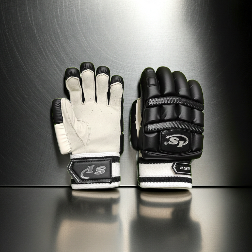 IS Cricket Batting Gloves - Black
