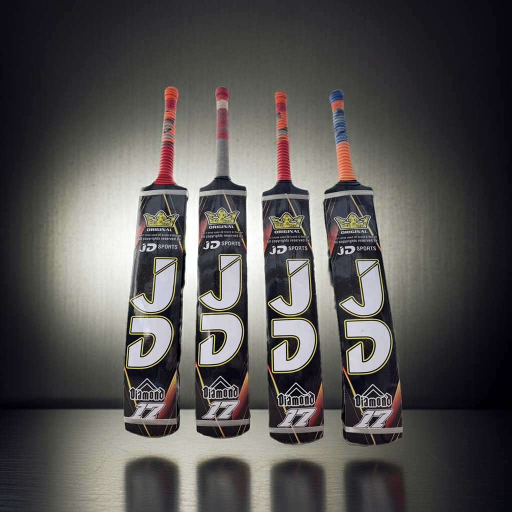 JD Tape Ball / Soft Tennis Cricket Bat-Coconut Willow Grade 1 ( Black )