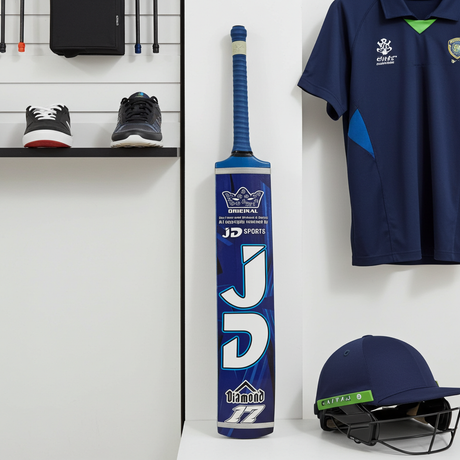 JD Tape Ball / Soft Tennis Cricket Bat-Coconut Willow Grade 1 ( Blue )
