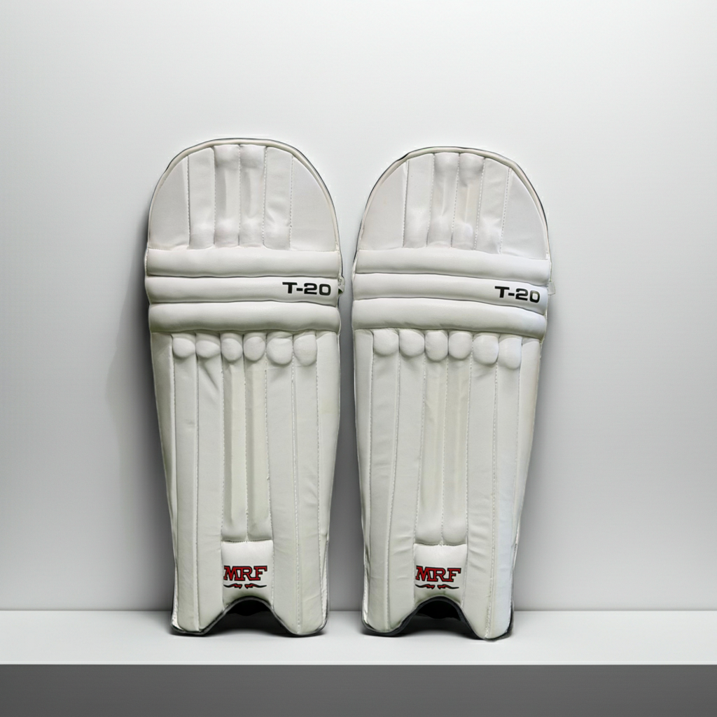 MRF T-20 Cricket Batting Pads - Junior-White